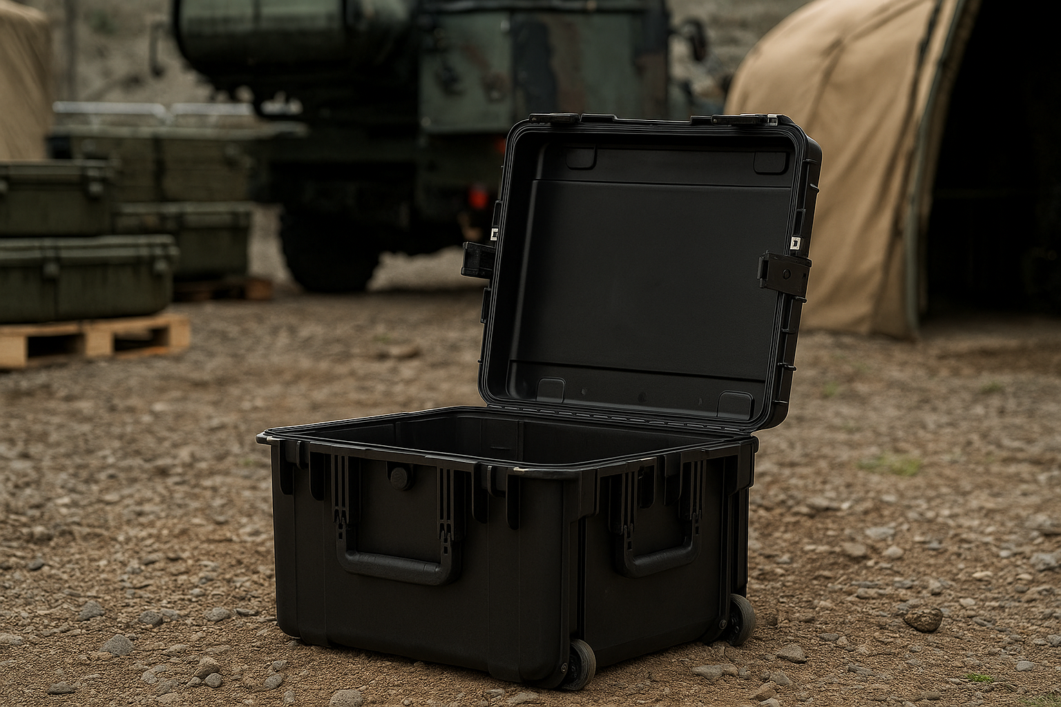 Harderback® 3i 2217 12BC Maleta de Uso Rudo con Asa y Ruedas